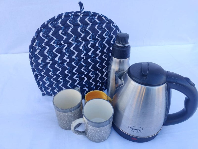 Malan Bai Mandala Tea Cozy Cover Hand Block Winter Tea Cozy Cotton Tea Kettle Warmer Pot Cover Hot Coffee Cover Handamde Kitchen Décor Brand: Malan Bai - Image 3