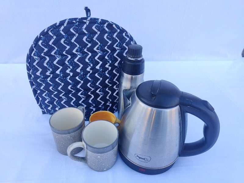 Malan Bai Mandala Tea Cozy Cover Hand Block Winter Tea Cozy Cotton Tea Kettle Warmer Pot Cover Hot Coffee Cover Handamde Kitchen Décor Brand: Malan Bai - Image 1