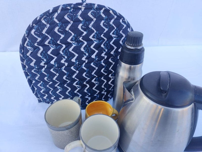 Malan Bai Mandala Tea Cozy Cover Hand Block Winter Tea Cozy Cotton Tea Kettle Warmer Pot Cover Hot Coffee Cover Handamde Kitchen Décor Brand: Malan Bai - Image 4