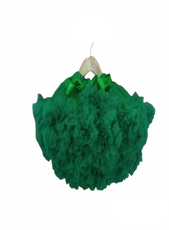 KuJee Green Color Baby Girl Soft Fluffy Tutu Skirt (Size 80 cm, Age: 0-1 yrs) - Image 1