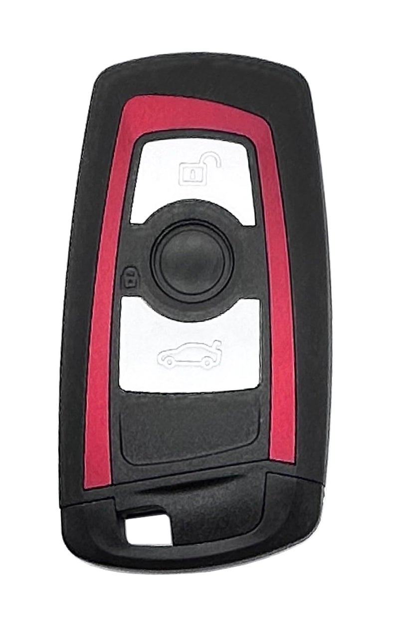 Replacement Keyless Entry Key Fob Case Cover for BMW 1 2 3 4 5 6 7 Series X3 M2 F Series 235ix 320 E90 E92 E93 X5 F10 F20 F30 F40 Key Fob Red 3 Buttons