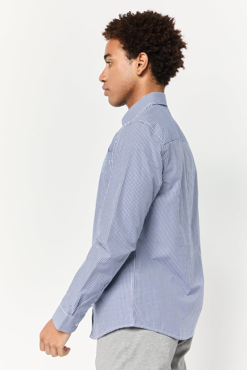 Celio Men Regular Fit Checkered Long Sleeves Casual Shirt, Multicolor - Image 3