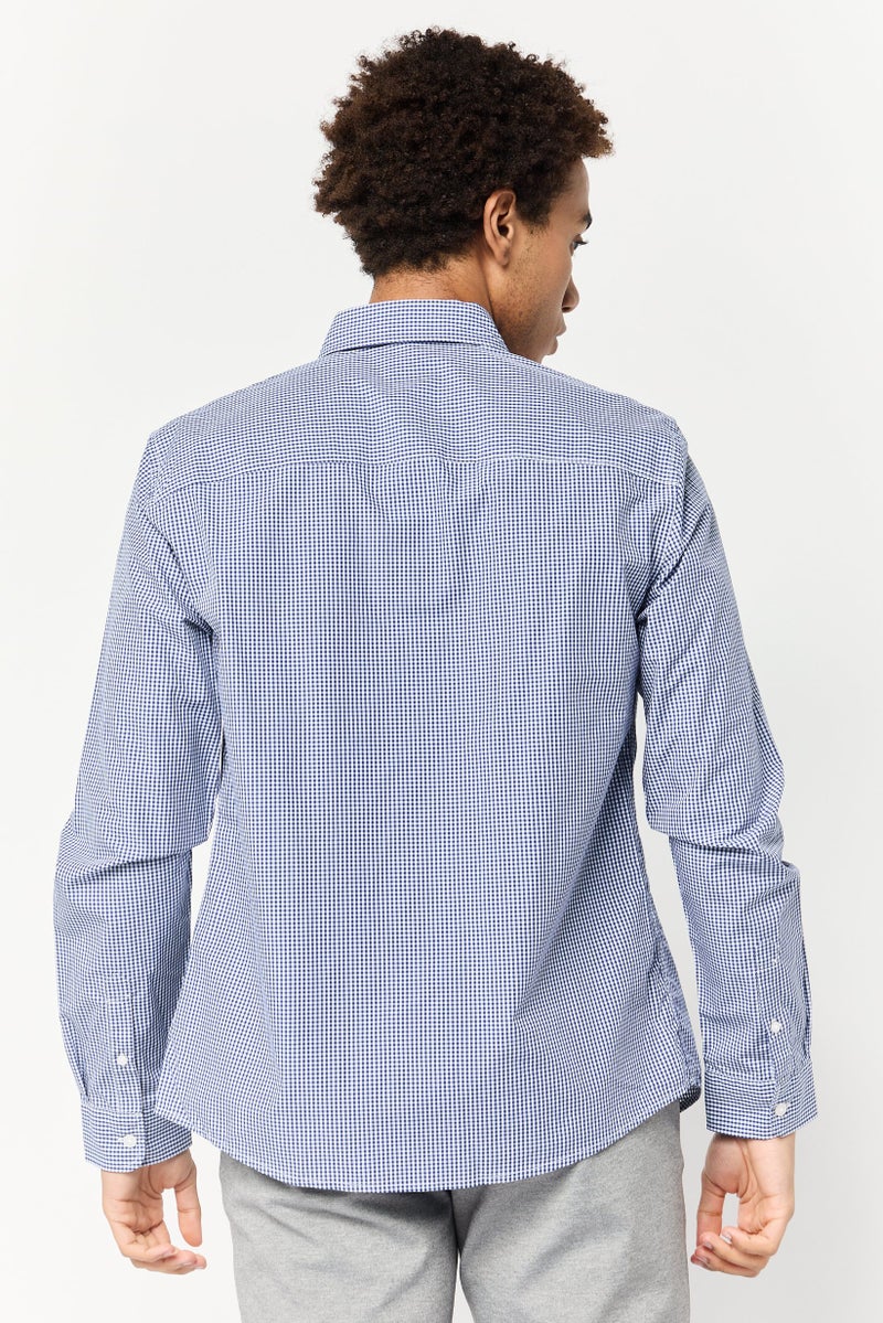 Celio Men Regular Fit Checkered Long Sleeves Casual Shirt, Multicolor - Image 4