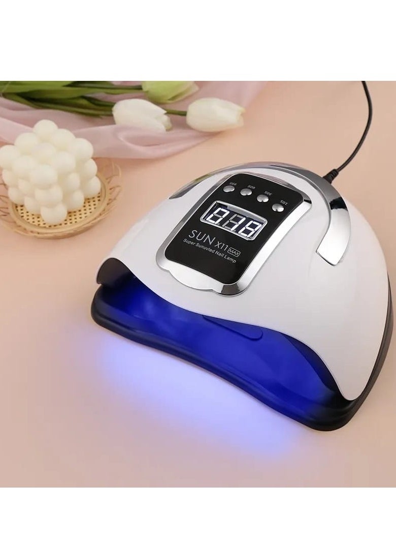 Generic 120W UV LED Lamp, 36 Beads Smart Nail Dryer, Fast Curing Nail Dryer, 4 Timers, Smart LED Nail Lamp with Portable Handle and Large Space, Nail Art Tools (White)  - Image 3