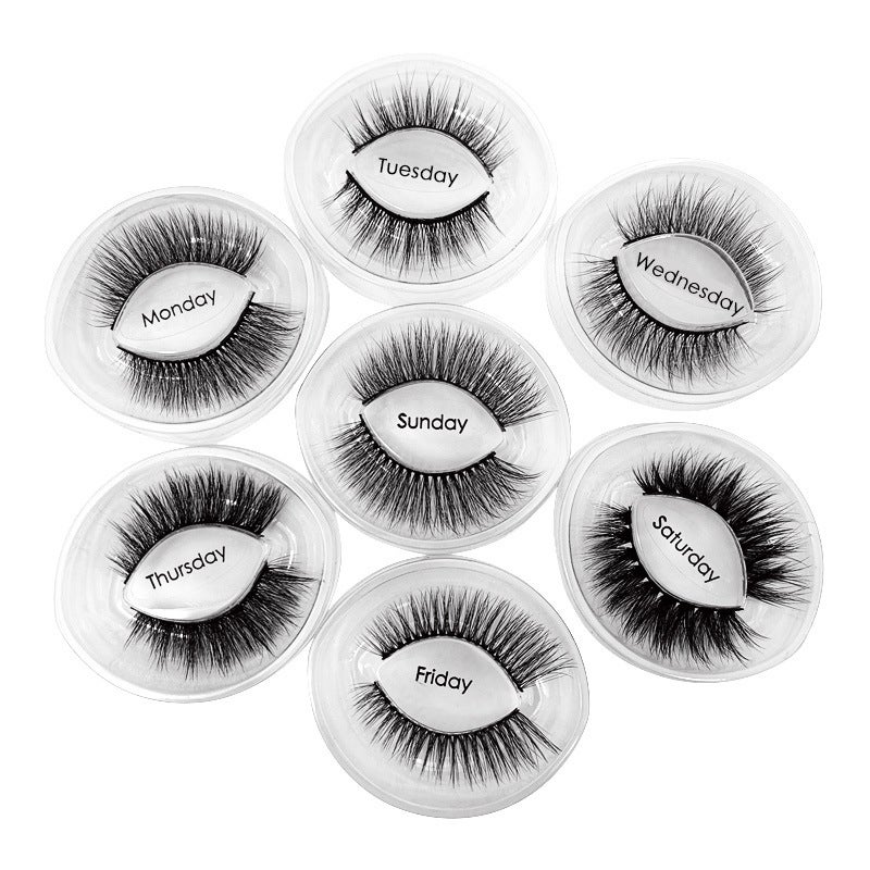 SHIDISHANGPIN 7-Pair Mixed False Eyelashes, Mink Hair, 3D Style - Hot Selling Set on Noon - Image 4