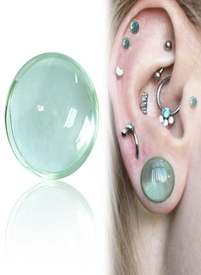 Earblity 18PCS Aquamarine Single Flare Glass Stretching kits Short Taper Expander with Rubber O-Rings,1.6-10mm(14G-00G) Ear Gauges Tunnels Plugs,4 colors Cylindrical Body Piercing - Image 5