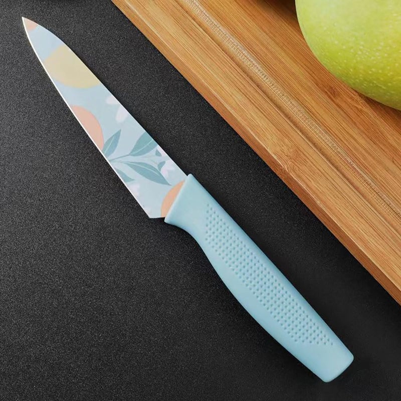KRYLAR Blue Knife|Stainless Steel Kitchen Knives with Safety Covers|Multipurpose Chef Knife,Paring Knife&Vegetable Cutter|Sharp,Durable&Easy-to-Clean,Home Use,Camping&Outdoor Meals|3Pcs - Image 5