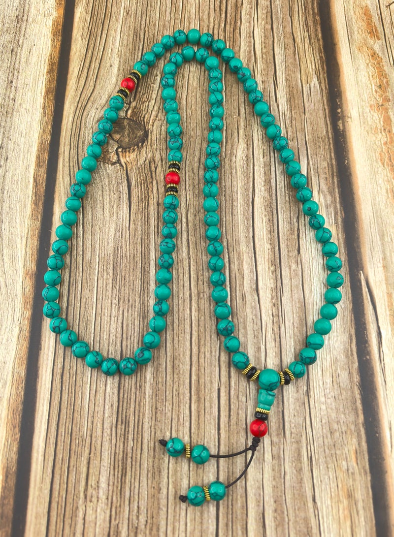 Fianser Tasbih Turquoise 99 Prayer Beads 8mm Tasbeeh Muslim Islamic Handmade Exquisite Zikr Dua Arabic - Image 5