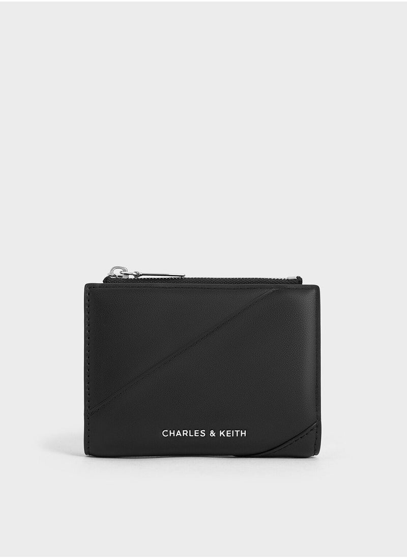 Charles & Keith CHARLES & KEITH Trin Stitch-Trim Wallet - Black  - Image 1