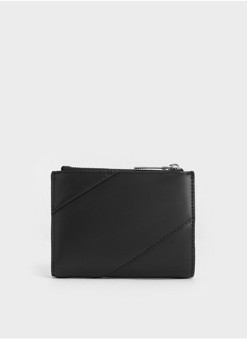 Charles & Keith CHARLES & KEITH Trin Stitch-Trim Wallet - Black  - Image 3