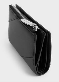 Charles & Keith CHARLES & KEITH Trin Stitch-Trim Wallet - Black  - Image 4