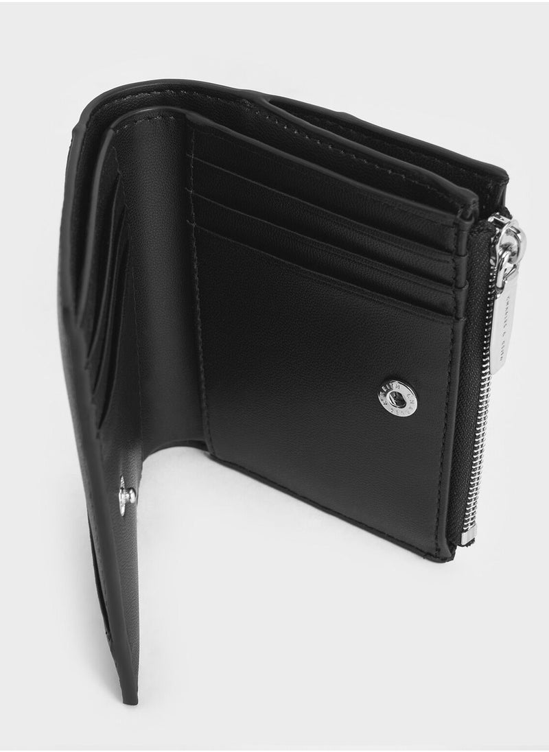 Charles & Keith CHARLES & KEITH Trin Stitch-Trim Wallet - Black  - Image 5