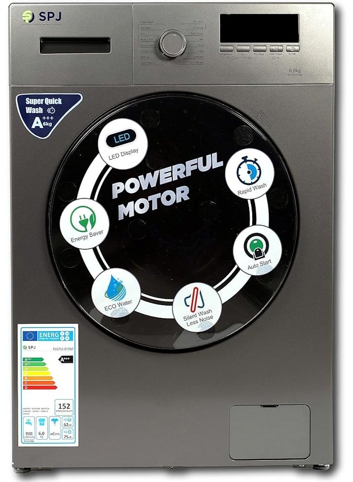 SPJ SPJ FLFAMX‑10KWT 10 kg Front‑Load Fully Automatic Washing Machine  - Image 1