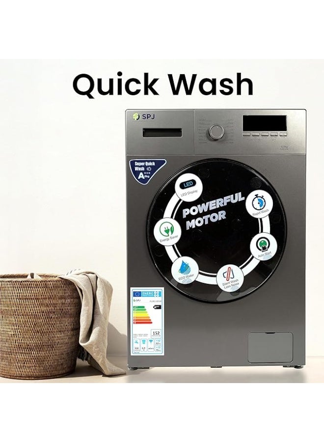 SPJ SPJ FLFAMX‑10KWT 10 kg Front‑Load Fully Automatic Washing Machine  - Image 4
