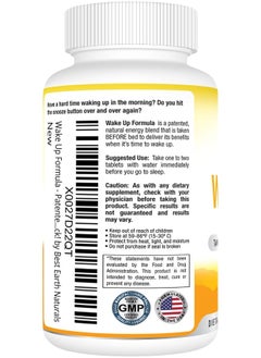Best Earth Naturals Wake Up Formula, Supplement Taken At Bedtime And Works While You Sleep For Delayed Time Release Energy In Morning. Alternative To Coffee And Morning Alarm Clock 40 Count  - Image 5
