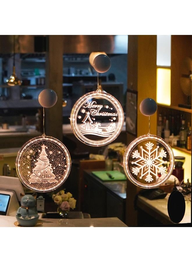 NIBEMINENT Hanging Fairy LEDs String Lights Curtain Lamp Constant Bright Modes with Snowflake Design IP44 Water Resistance 3 * AAA Cell Operated for Xmas Christmas Home Living Room Bedroom Party Daily Deco Wedding Function Indoor Outdoor Use Present Gift  - Image 3