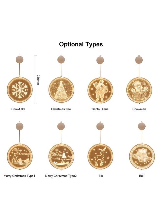NIBEMINENT Hanging Fairy LEDs String Lights Curtain Lamp Constant Bright Modes with Snowflake Design IP44 Water Resistance 3 * AAA Cell Operated for Xmas Christmas Home Living Room Bedroom Party Daily Deco Wedding Function Indoor Outdoor Use Present Gift  - Image 2
