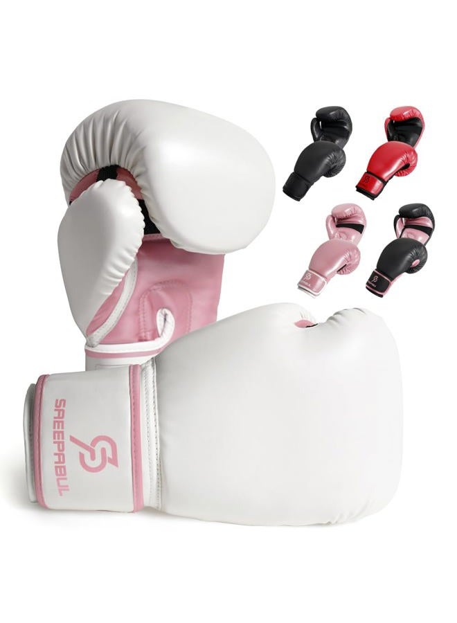 SAEEPABUL S200 Boxing Gloves for Women Suitable for Boxing Kickboxing Mixed Martial Arts Maui Thai MMA Heavy Bag Fighting Training Dopamine Pink, 14oz - Image 1