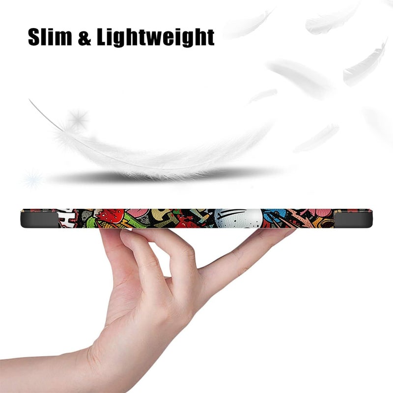 ProElite Cover for Samsung Galaxy Tab S10 Lite 10.9"/ Tab S9 FE 10.9 inch/Tab S10 FE/Tab S9 11" Cover, Soft Flexible Flip Case Cover with S Pen Holder, Auto Sleep Wake, [Recoil Series] - Hippy - Image 4