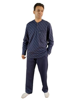 "Men Winter Pajama Set Long Sleeve & Long Pants - Navy Blue - pzsku/Z476E7FC00070F42CC7F2Z/45/_/1732086177/5422ee0e-e89d-48e6-b76b-b5d9eb486526