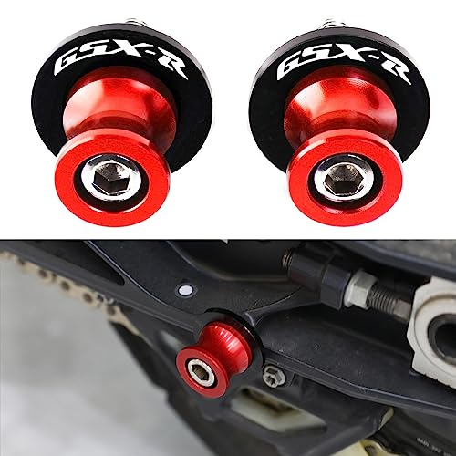 FREAXLL 2pcs M8*1.5 Motorcycle Swing Arm Sliders Spools 8mm for Suzuki GSXR 600 750 1992-2024 GSX-R 1000 2001-2024 GSXS 600 750 1000 GSX-8R GSX-8S 2023-BRed - Image 1
