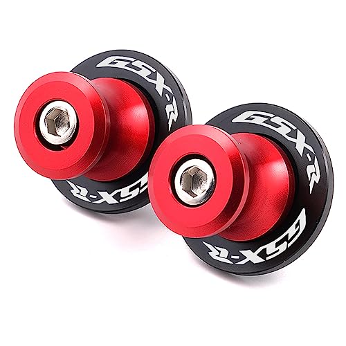 FREAXLL 2pcs M8*1.5 Motorcycle Swing Arm Sliders Spools 8mm for Suzuki GSXR 600 750 1992-2024 GSX-R 1000 2001-2024 GSXS 600 750 1000 GSX-8R GSX-8S 2023-BRed - Image 3
