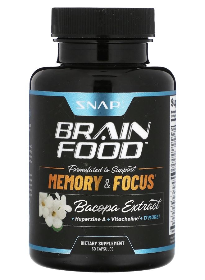 SNAP SUPPLEMENTS Brain Food Bacopa Extract  60 Capsules