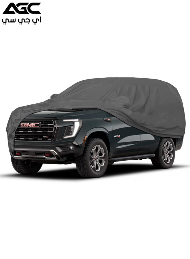 اي جي سي غطاء هيكل سيارة AGC لسيارة GMC Yukon - حماية كاملة من الطقس، مقاوم للأشعة فوق البنفسجية والحرارة، مقاوم للماء، مقاوم للغبار، حماية من الخدوش والصدأ، زوايا مرنة، قابل للغسل في الغسالة، سهل التركيب والتخزين، تغطية لجميع المواسم - Image 1