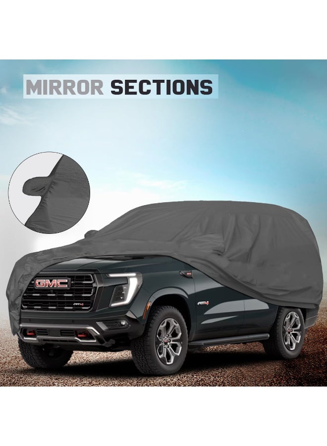 اي جي سي غطاء هيكل سيارة AGC لسيارة GMC Yukon - حماية كاملة من الطقس، مقاوم للأشعة فوق البنفسجية والحرارة، مقاوم للماء، مقاوم للغبار، حماية من الخدوش والصدأ، زوايا مرنة، قابل للغسل في الغسالة، سهل التركيب والتخزين، تغطية لجميع المواسم - Image 4