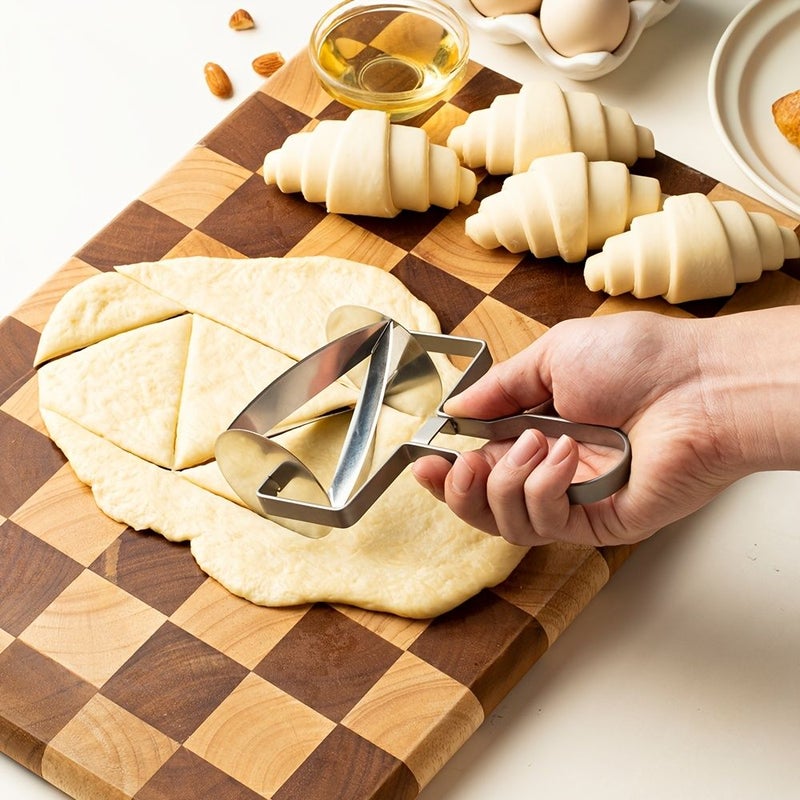 1pc Stainless Steel Rolling Cutter For Dough Pastries Croissants And Candy Strips - Image 2