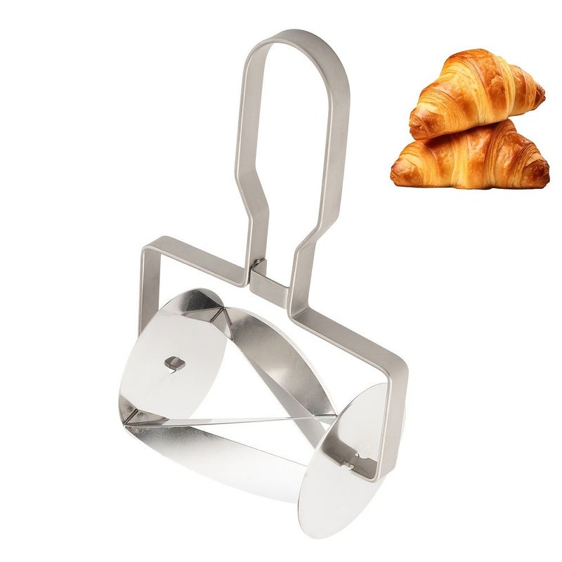 1pc Stainless Steel Rolling Cutter For Dough Pastries Croissants And Candy Strips - Image 1