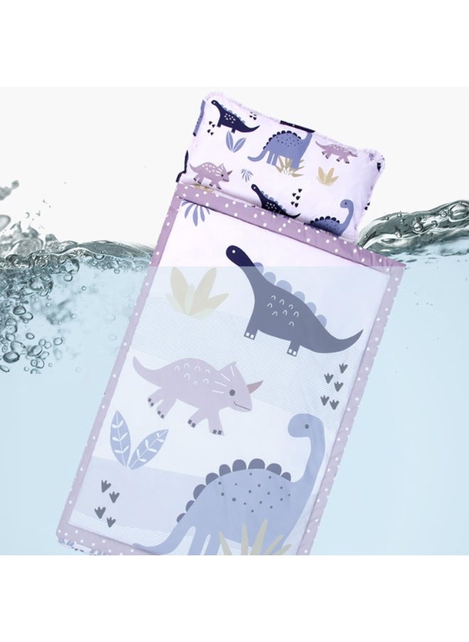 XiuWoo Cotton fabric Toddler Nap Mat, Foldable Design Comfortable nap mats with Removable Pillow for Preschool, Lightweight Portable Travel Sleeping Bag for Kids  - Image 5