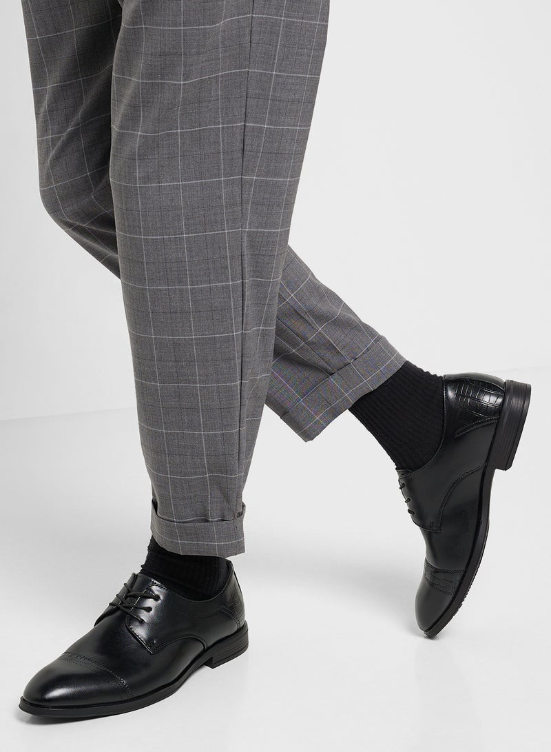 Robert Wood Embossed Texture Formal Lace Ups  - Image 5