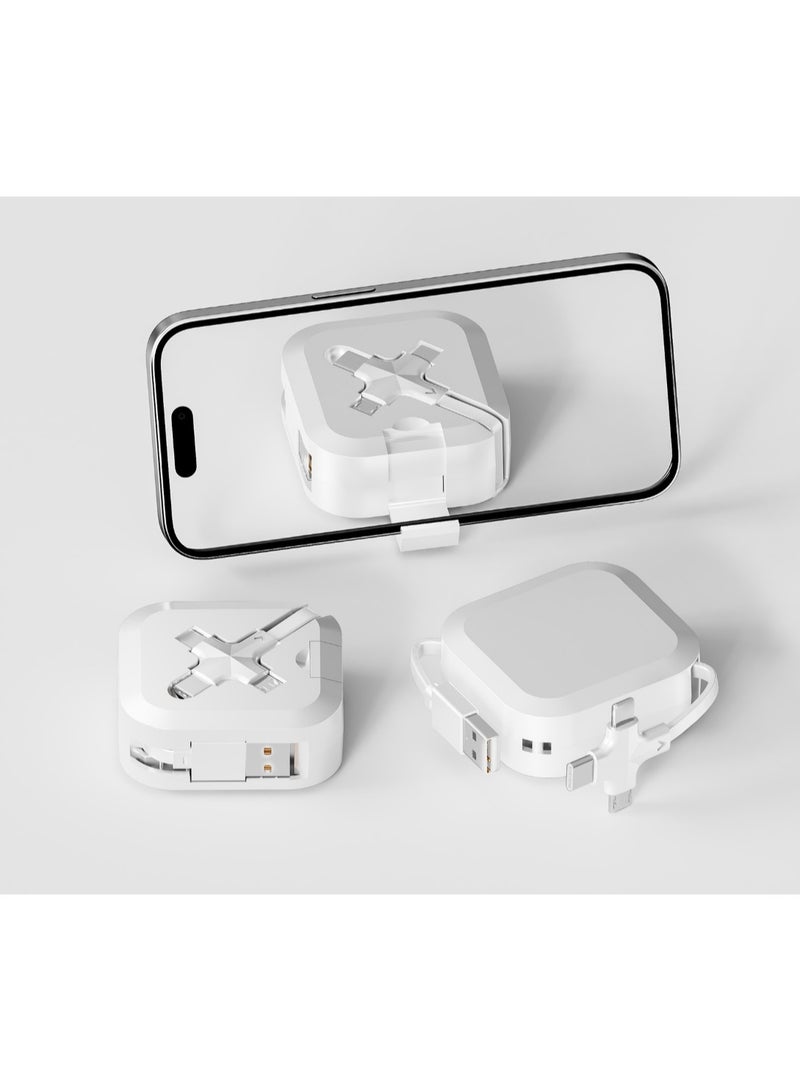 Sd Card Reader with 1+3 charging cable for iPhone iPad Camera,Dual Card Slot Memory Card Reader Supports SD and TF Card Trail Camera Viewer Sd Card Adapter Portable Micro Sd Card Reader Plug and Play - Image 3