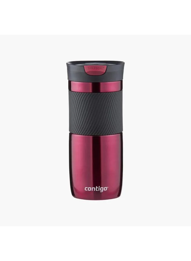 كونتيجو Contigo Plain Stainless Steel Travel Mug with Snap Spout and Leak Resistant Design - 470 ml