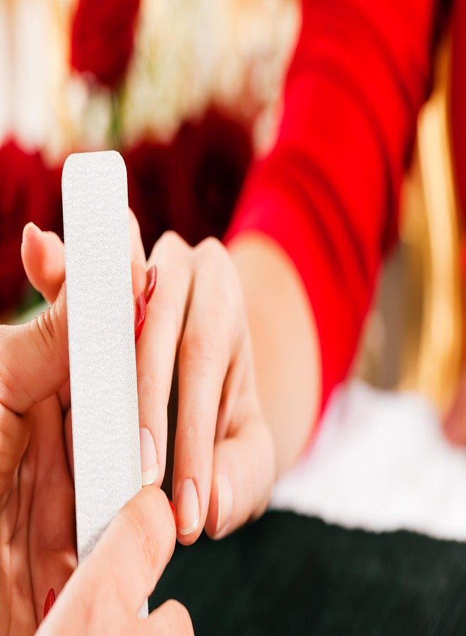 NCUSA PrettyClaw | 10pc Nail File 80/80 Grit Zebra Nail Files White Plastic Center Double Sided Zebra Jumbo Emery Board For Nails Acrylic Professional Nail Files - Image 4