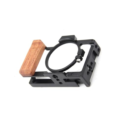 DIGITEK® Professional Cam Cage (S) for Sony ZV1 Series Cameras, Lightweight Aluminum Form-Fitted Cage with Quick Tripod Mounting and Wooden Hand Grip - Image 4