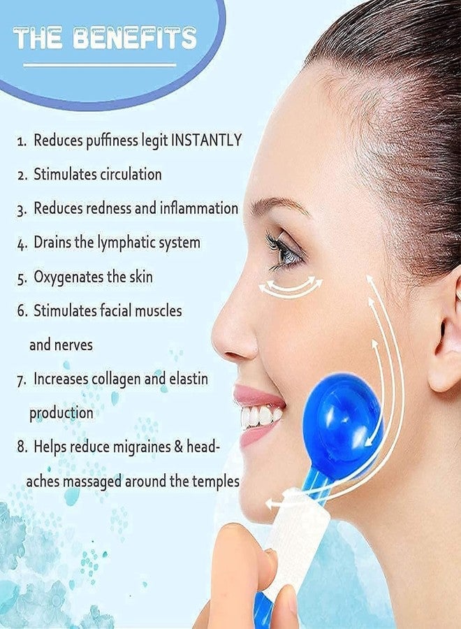 Veemok Professional Sculpting Facial Ice Globe Smart Cool Face Roller Ball (1 Pair) | Facial Massage Tools for Neck Eye Circle Reduce | Anti Ageing Wrinkles Soothing Firming Skin Crystal Ice Roller - Image 5