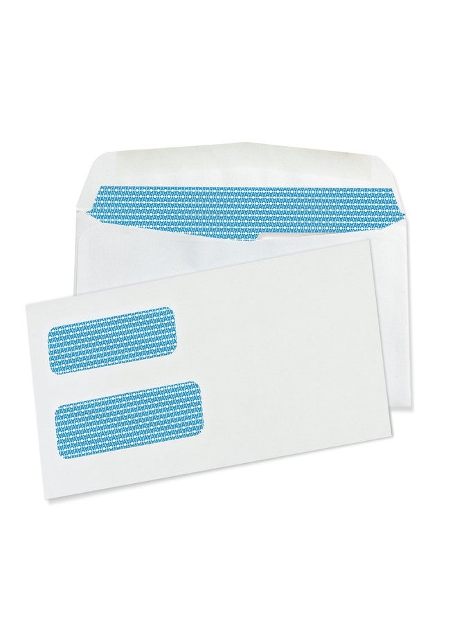 Aimoh 500#10 Double Window Security Business Mailing Envelopes - for Invoices, Statements and Legal Documents - GUMMED Closure, Security Tinted - Size 4-1/8 x 9-1/2 - White - 24 LB - 500 Count (30101) - Image 2