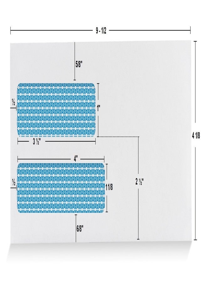 Aimoh 500#10 Double Window Security Business Mailing Envelopes - for Invoices, Statements and Legal Documents - GUMMED Closure, Security Tinted - Size 4-1/8 x 9-1/2 - White - 24 LB - 500 Count (30101) - Image 3
