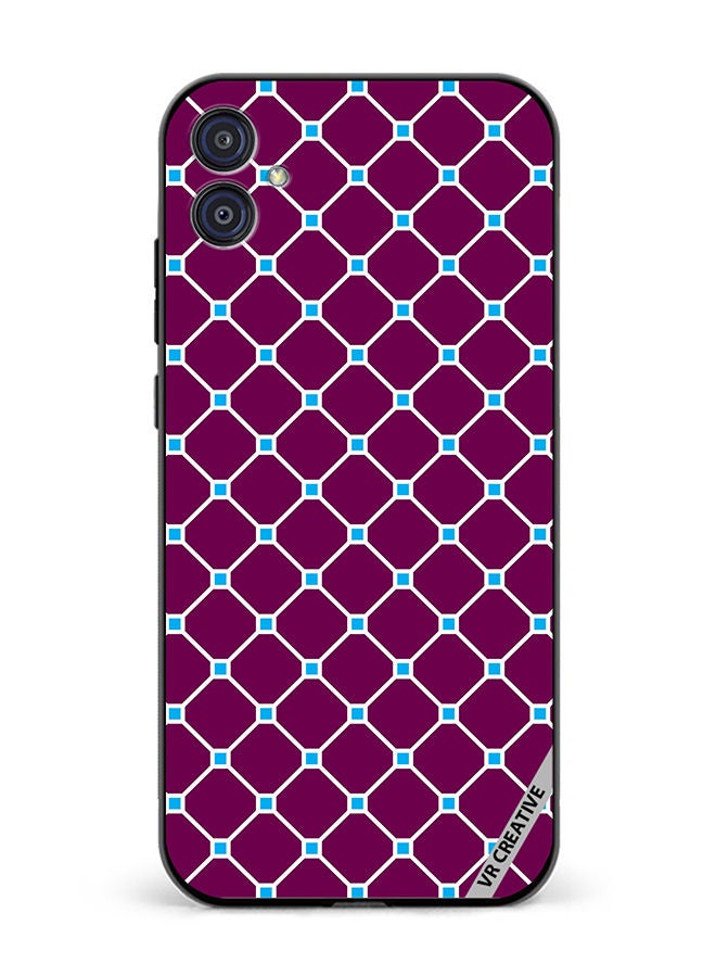 VR CREATIVE Protective Case Cover For Samsung Galaxy M04/F04 Abstract Crossed Lines Seamless Patternn Design Multicolour - Image 1