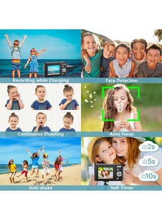 Autofocus Digital Camera for Kids - FHD 1080P 48MP - Rechargeable Compact Mini Camera with 16X Digital - Portable Pocket Camera - With 64GB Memory Card - view 2