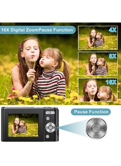 Mi VAZA Autofocus Digital Camera for Kids - FHD 1080P 48MP - Rechargeable Compact Mini Camera with 16X Digital - Portable Pocket Camera - With 64GB Memory Card  - Image 5