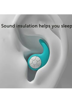Generic 1 Pair Three-layer Noise-cancelling Earplugs Cyan, Silicone Earplugs, Special For Sleeping, Super Soundproof  - Image 2