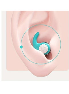 Generic 1 Pair Three-layer Noise-cancelling Earplugs Cyan, Silicone Earplugs, Special For Sleeping, Super Soundproof  - Image 5