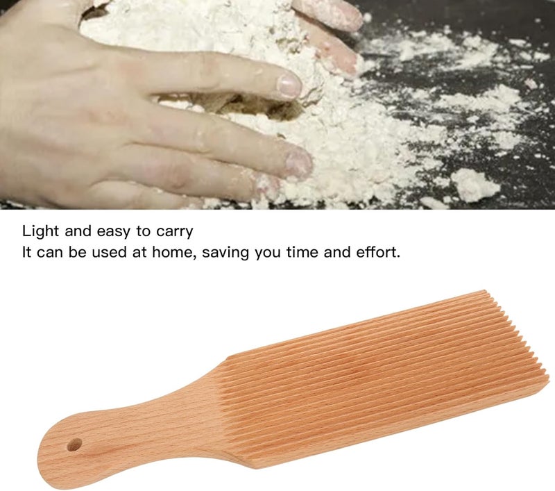 klarako Gnocchi Board Set for Rolling Dough, Rounded Gnocchi Maker Board Paddle, Unique Curved Design Butter Maker Cavarola Roller for Handmaking Italian Gnocchi Pasta - Image 1