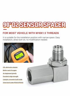 KASTWAVE O2 Sensor Spacer 1 Pcs Universal M18*1.5 Check Engine Light Eliminator Adapter O2 Oxygen Sensor Spacer Extender Adapater Isolator for Exhaust Systems  - Image 3