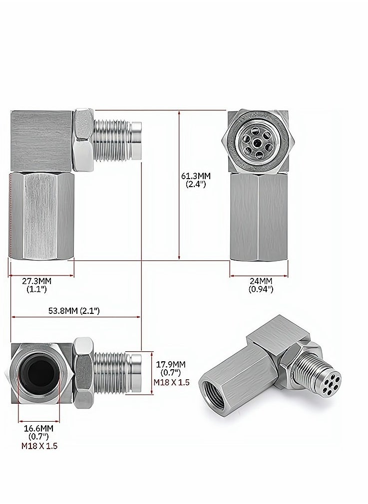 KASTWAVE - O2 Sensor Spacer 1 Pcs Universal M18*1.5 Check Engine Light Eliminator Adapter O2 Oxygen Sensor Spacer Extender Adapater Isolator for Exhaust Systems - Image 1