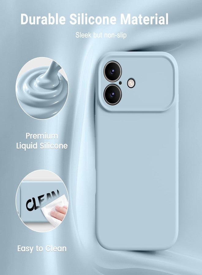 OTOFLY Magnetic for iPhone 17 Case,Compatible with Magsafe,Classic Liquid Silicone Mobile Phone Case,Integrated Camera Control Button,Anti-Scratch Microfiber Lining,Baby Blue - Image 3