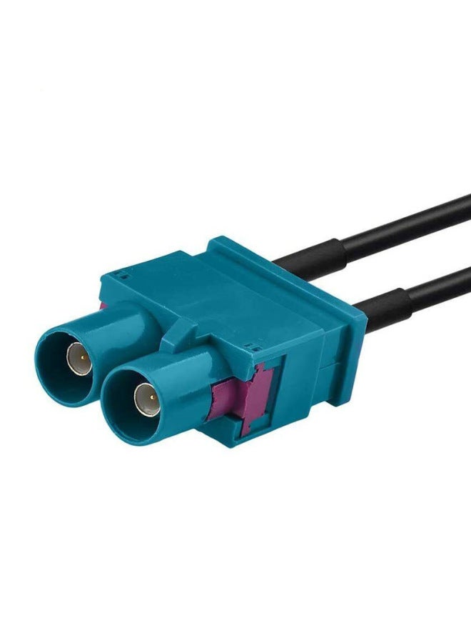 Car Antenna Dual Fakra Male Head Din Extension Cable Amplifier Fm Radio Reception Vehicle Mounted Digital Computer Cable-Line Length:30cm - Image 3